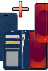 NoXx NoXx Samsung Galaxy S25 Edge Hoesje Bookcase Met Screenprotector - Donkerblauw