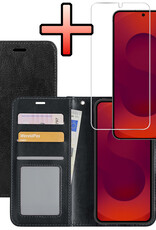 NoXx NoXx Samsung Galaxy S25 Edge Hoesje Bookcase Met Screenprotector - Zwart