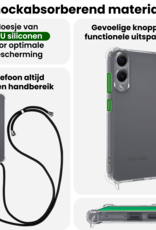 BASEY. BASEY. Samsung Galaxy S25 Edge Hoesje Transparant Shockproof Met Zwart Koord