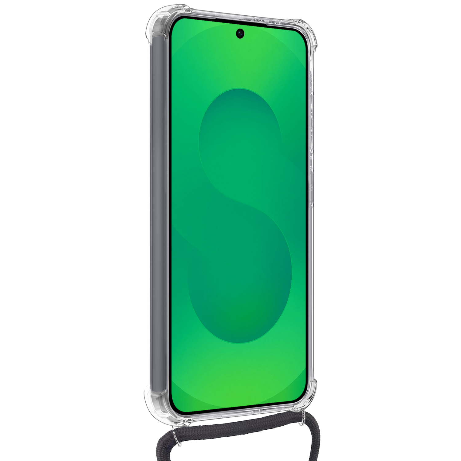 BASEY. BASEY. Samsung Galaxy S25 Edge Hoesje Transparant Shockproof Met Zwart Koord