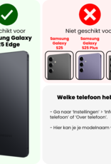 BASEY. BASEY. Samsung Galaxy S25 Edge Hoesje Transparant Shockproof Met Zwart Koord