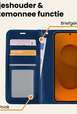 Nomfy Nomfy Samsung Galaxy S25 Edge Hoesje Bookcase - Donkerblauw