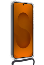 Nomfy Nomfy Samsung Galaxy S25 Edge Hoesje Transparant Shockproof Met Zwart Koord