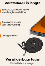 Nomfy Nomfy Samsung Galaxy S25 Edge Hoesje Transparant Shockproof Met Zwart Koord