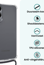 Forterra Forterra Samsung Galaxy S25 Edge Hoesje Transparant Shockproof Met Zwart Koord