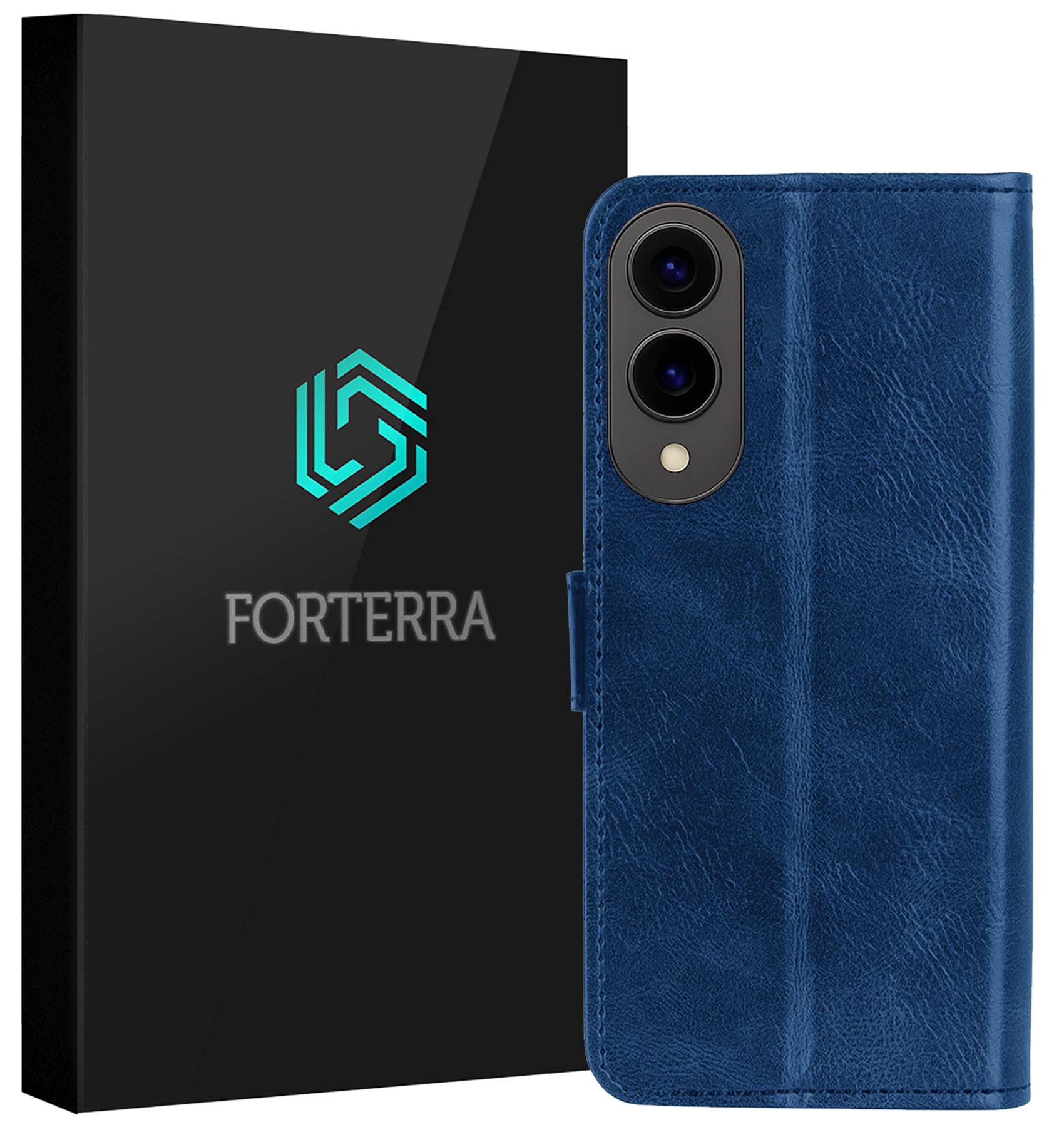 Forterra Forterra Samsung Galaxy S25 Edge Hoesje Bookcase - Donkerblauw