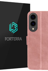 Forterra Forterra Samsung Galaxy S25 Edge Hoesje Bookcase - Rose Goud