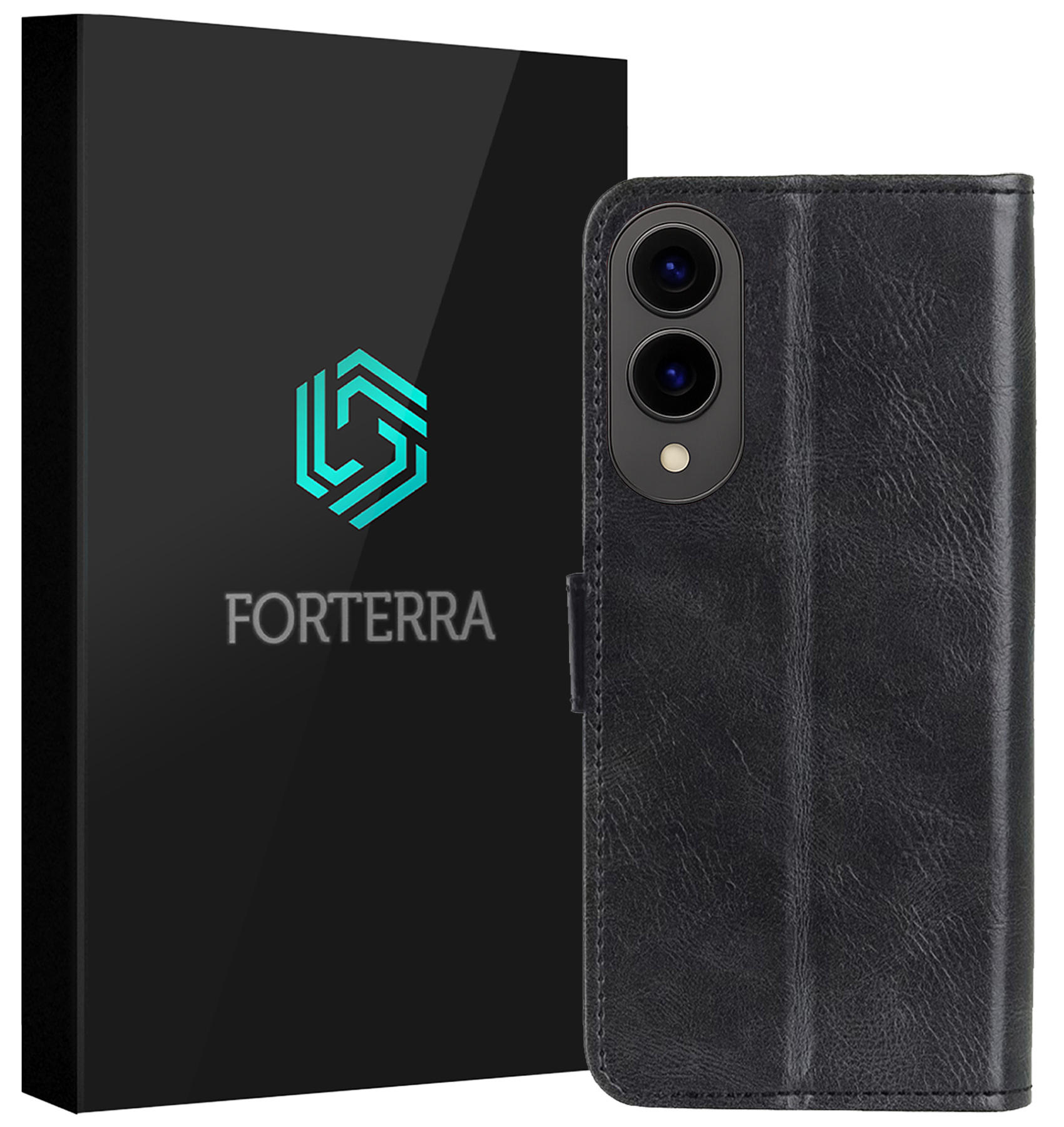 Forterra Forterra Samsung Galaxy S25 Edge Hoesje Bookcase - Zwart