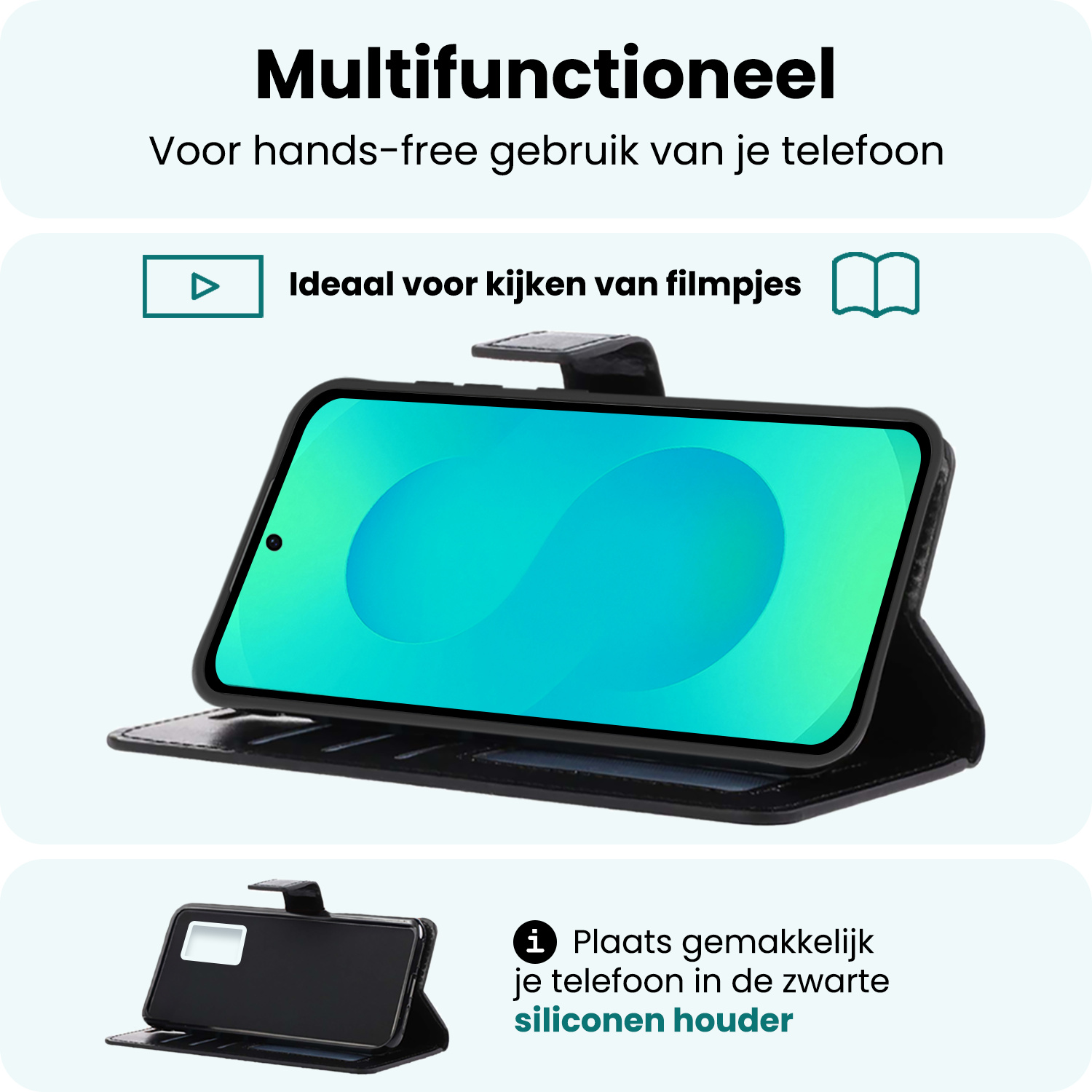 Forterra Forterra Samsung Galaxy S25 Edge Hoesje Bookcase Met Screenprotector - Zwart