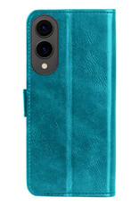 Forterra Forterra Samsung Galaxy S25 Edge Hoesje Bookcase Met 2x Screenprotector - Turquoise