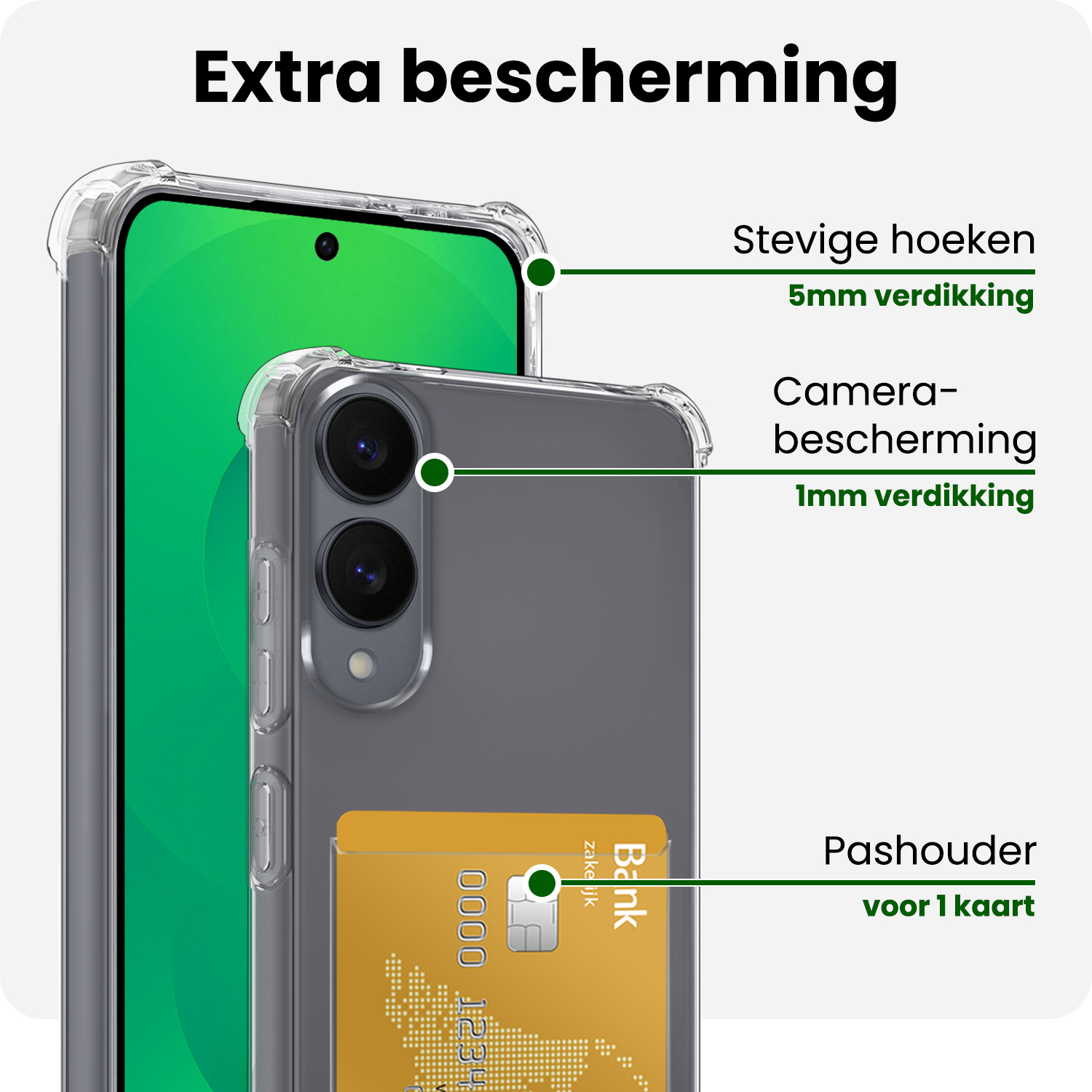 BASEY. BASEY. Samsung Galaxy S25 Edge Hoesje Pashouder Met Screenprotector