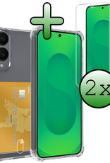 BASEY. BASEY. Samsung Galaxy S25 Edge Hoesje Pashouder Met 2x Screenprotector