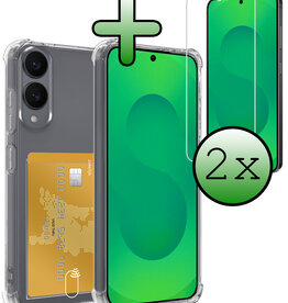 BASEY. BASEY. Samsung Galaxy S25 Edge Hoesje Pashouder Met 2x Screenprotector
