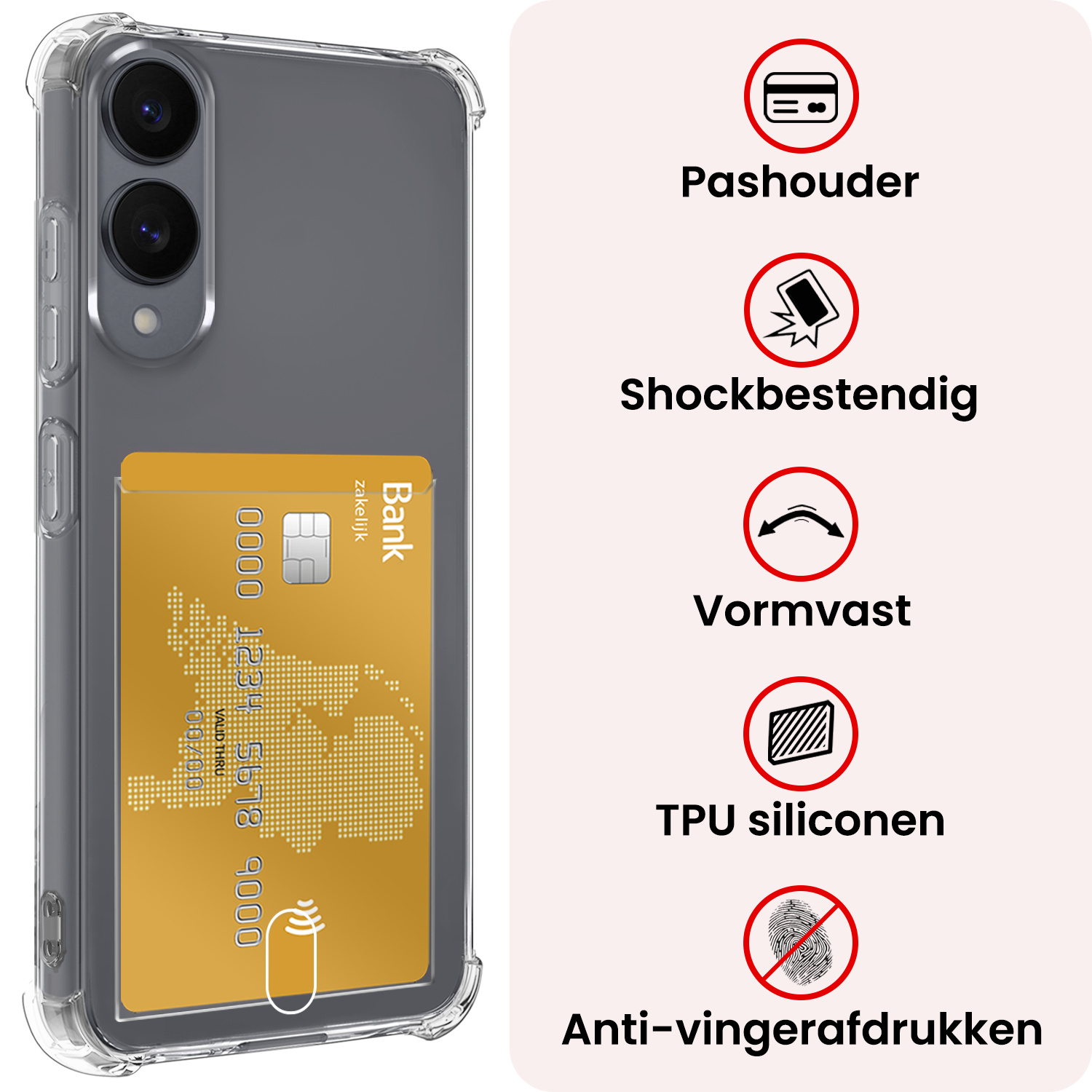 NoXx NoXx Samsung Galaxy S25 Edge Hoesje Pashouder - 2 PACK