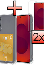 NoXx NoXx Samsung Galaxy S25 Edge Hoesje Pashouder Met 2x Screenprotector
