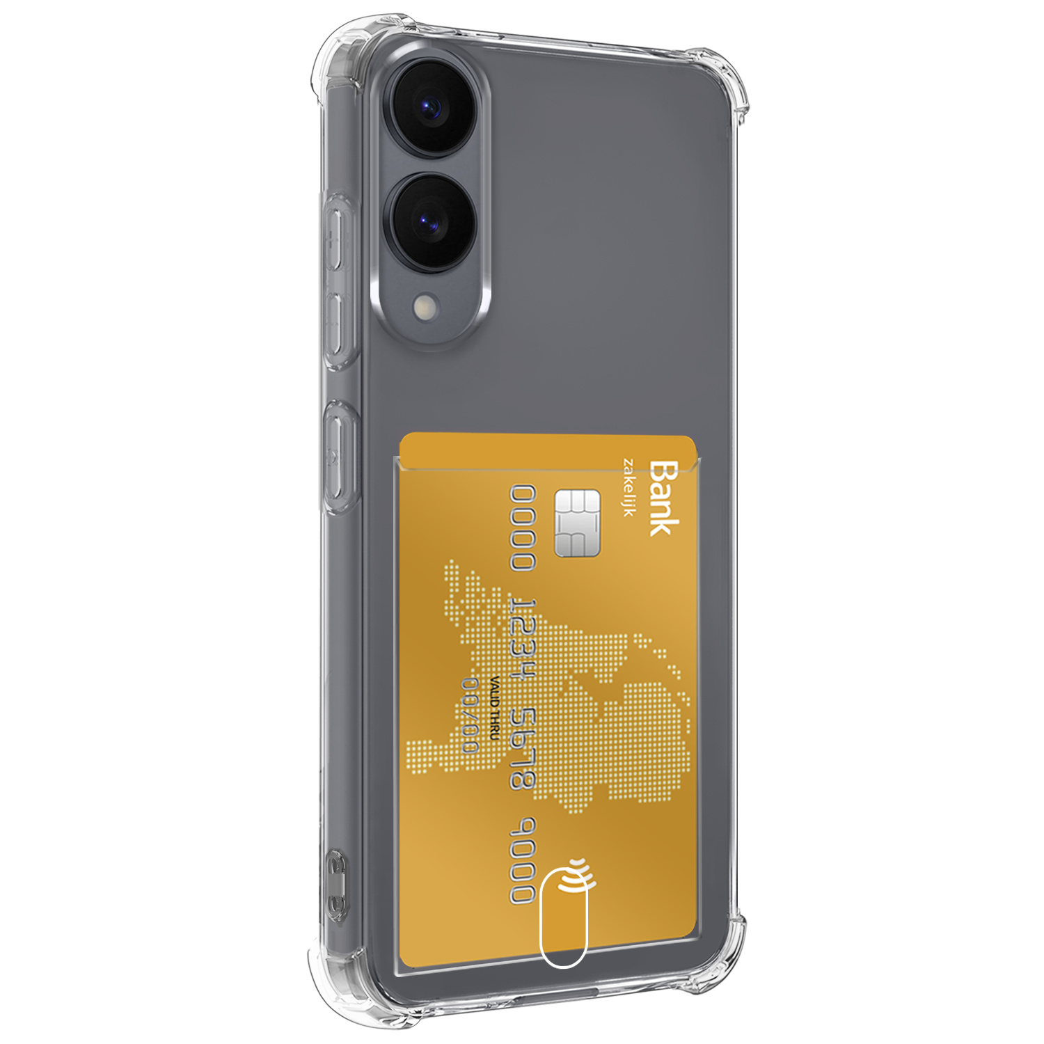 NoXx NoXx Samsung Galaxy S25 Edge Hoesje Pashouder Met 2x Screenprotector