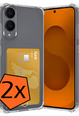 Nomfy Nomfy Samsung Galaxy S25 Edge Hoesje Pashouder - 2 PACK