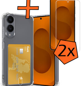 Nomfy Nomfy Samsung Galaxy S25 Edge Hoesje Pashouder Met 2x Screenprotector