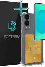 Forterra Forterra Samsung Galaxy S25 Edge Hoesje Pashouder Met Screenprotector