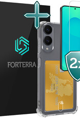 Forterra Forterra Samsung Galaxy S25 Edge Hoesje Pashouder Met 2x Screenprotector