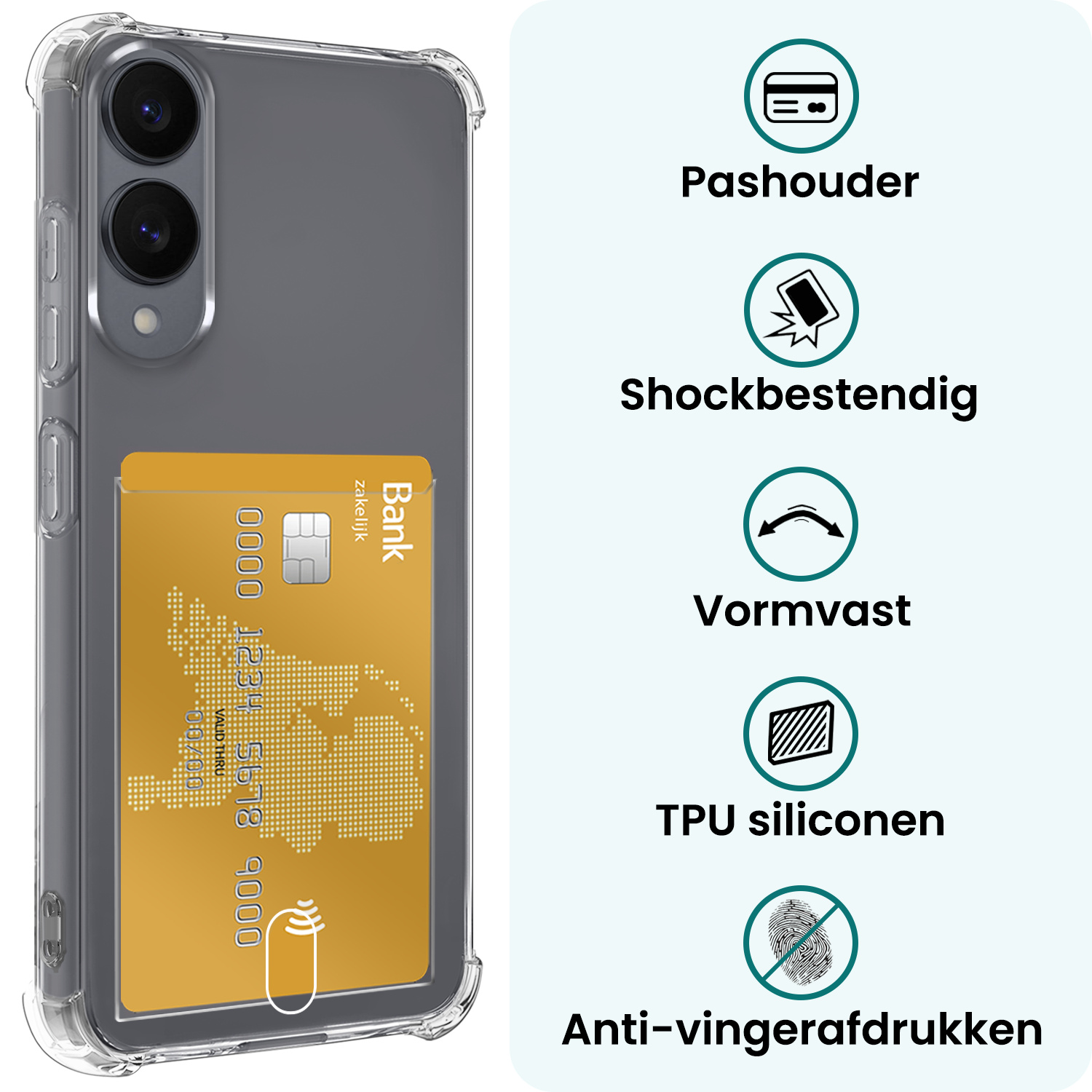 Forterra Forterra Samsung Galaxy S25 Edge Hoesje Pashouder Met 2x Screenprotector
