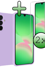 BASEY. BASEY. Samsung Galaxy A26 Hoesje Siliconen Met Screenprotector - Lila