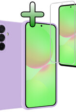 BASEY. BASEY. Samsung Galaxy A36 Hoesje Siliconen Met Screenprotector - Lila