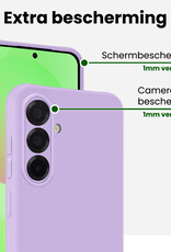 BASEY. BASEY. Samsung Galaxy A36 Hoesje Siliconen Met Screenprotector - Lila