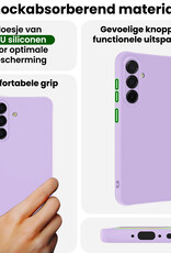 BASEY. BASEY. Samsung Galaxy A36 Hoesje Siliconen Met Screenprotector - Lila