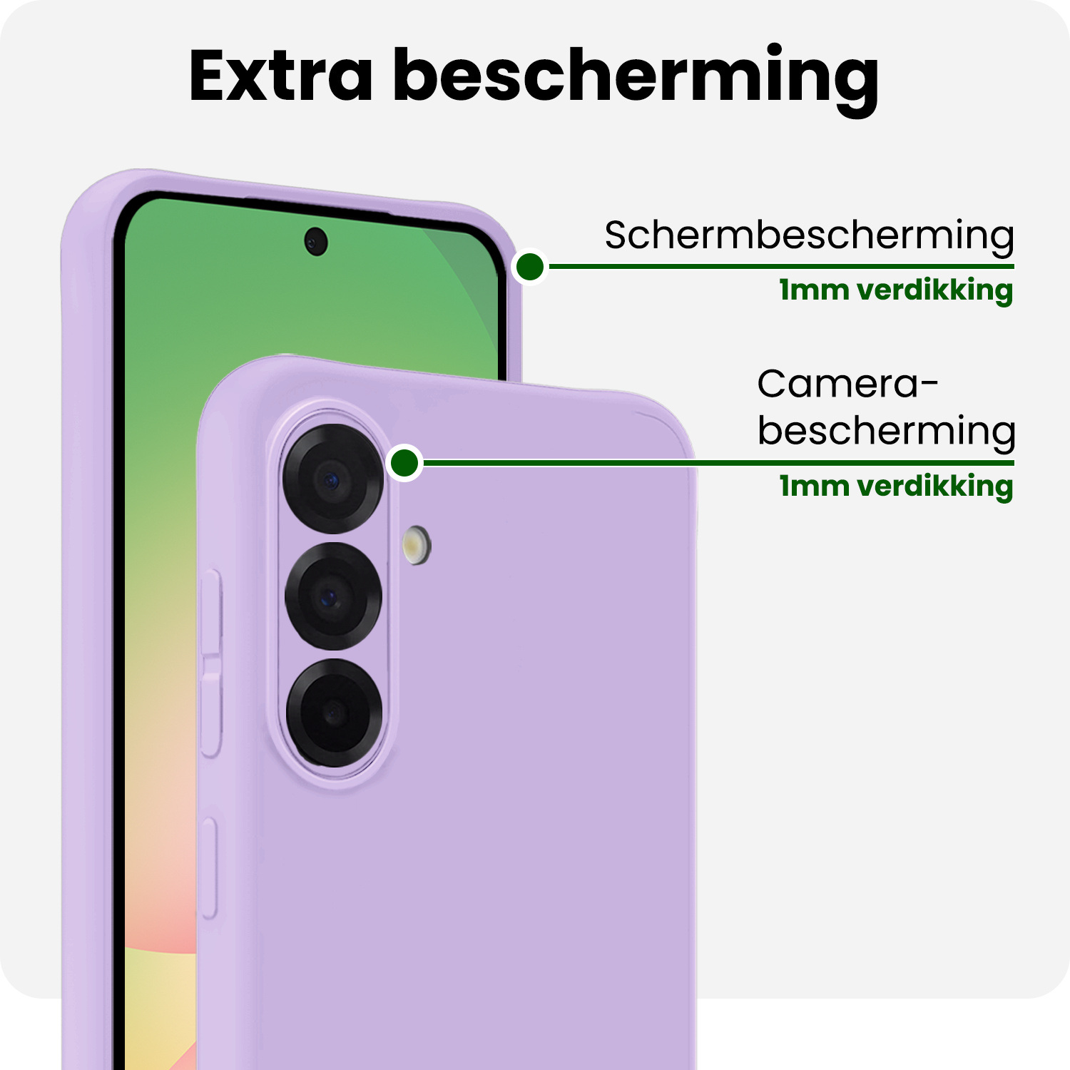 BASEY. BASEY. Samsung Galaxy A56 Hoesje Siliconen - Lila - 2 PACK