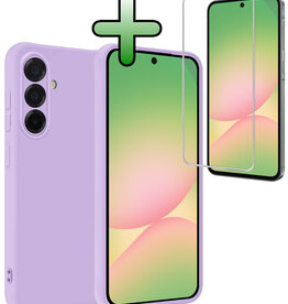 BASEY. BASEY. Samsung Galaxy A56 Hoesje Siliconen Met Screenprotector - Lila