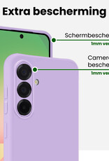 BASEY. BASEY. Samsung Galaxy A56 Hoesje Siliconen Met Screenprotector - Lila