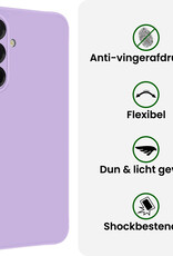 BASEY. BASEY. Samsung Galaxy A56 Hoesje Siliconen Met 2x Screenprotector - Lila