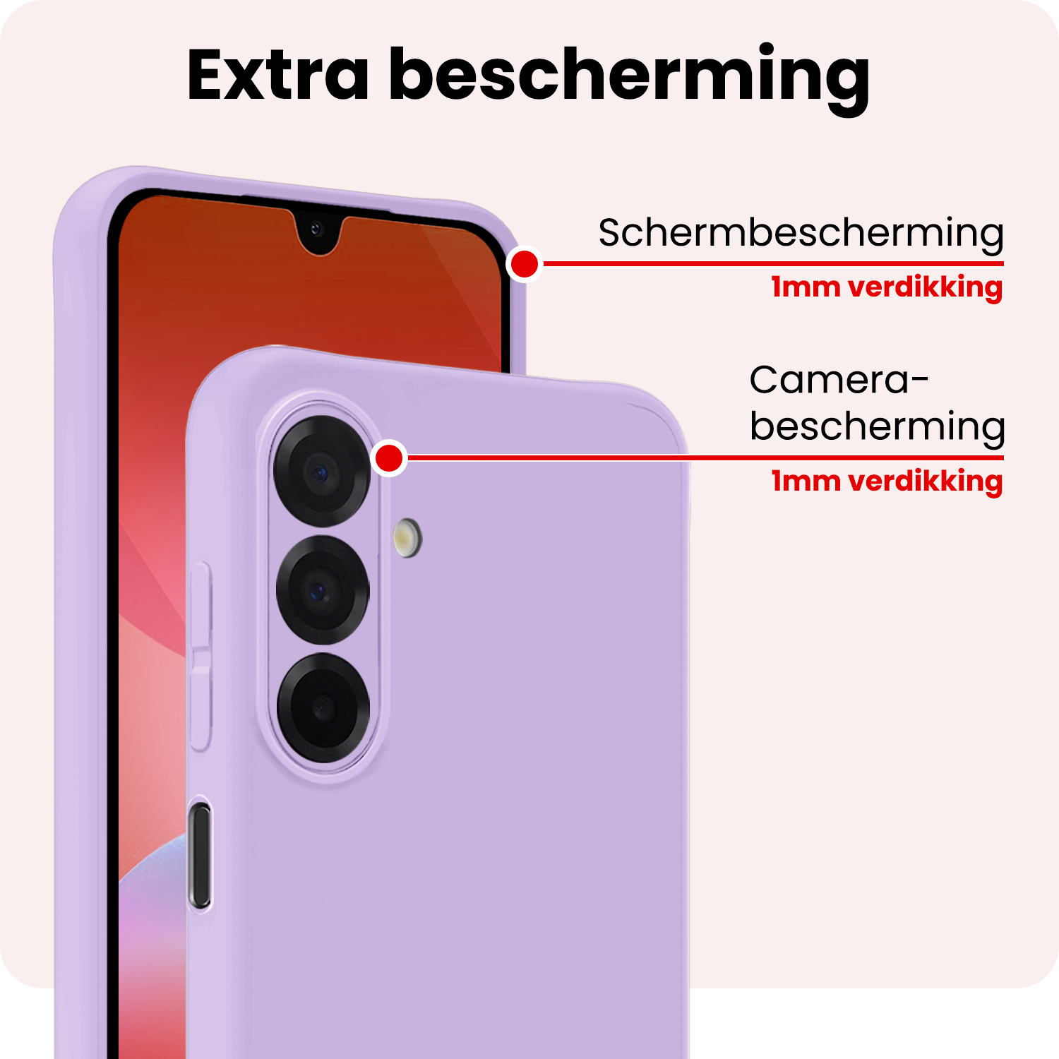NoXx NoXx Samsung Galaxy A26 Hoesje Siliconen - Lila