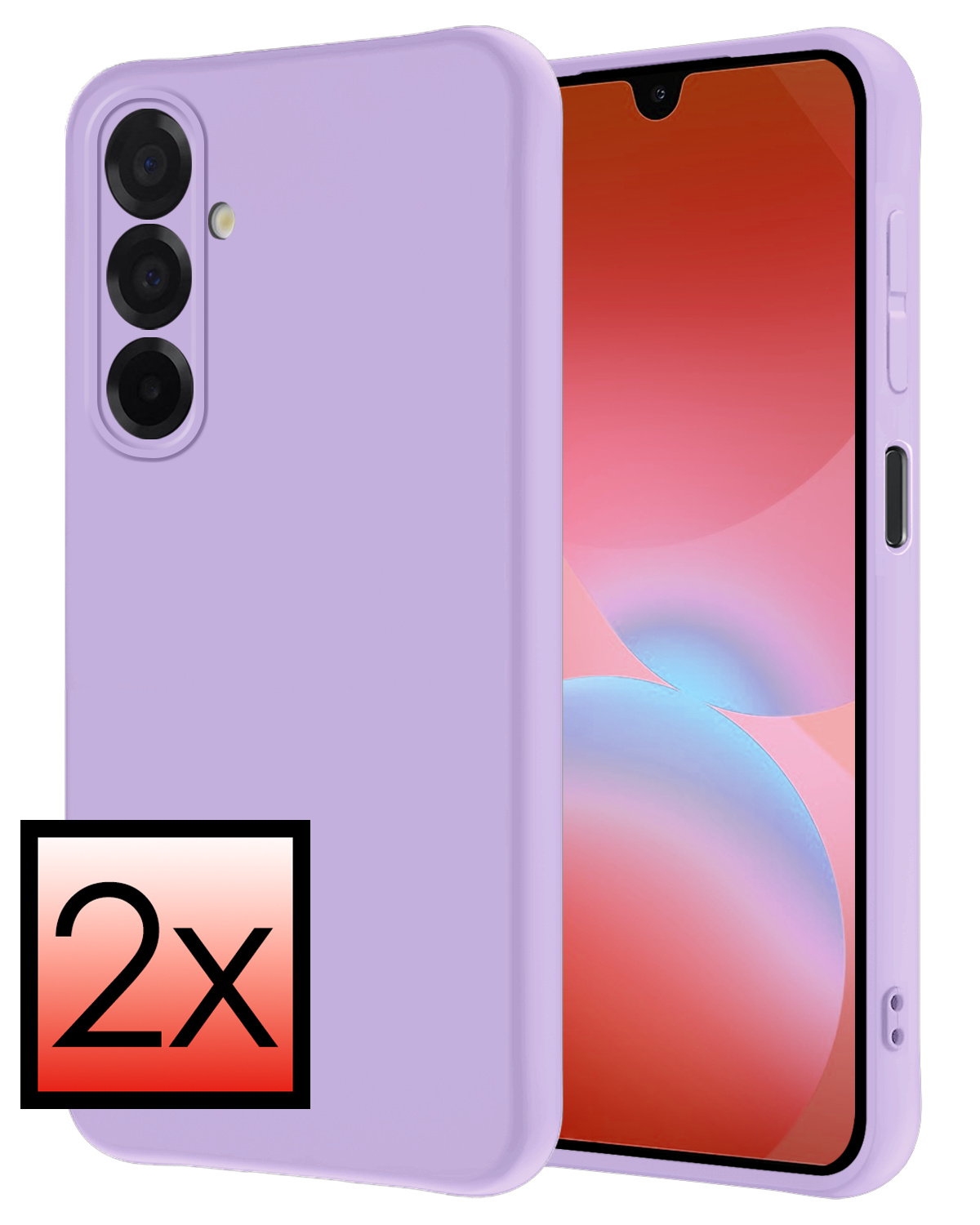 NoXx NoXx Samsung Galaxy A26 Hoesje Siliconen - Lila - 2 PACK