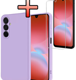 NoXx NoXx Samsung Galaxy A26 Hoesje Siliconen Met Screenprotector - Lila
