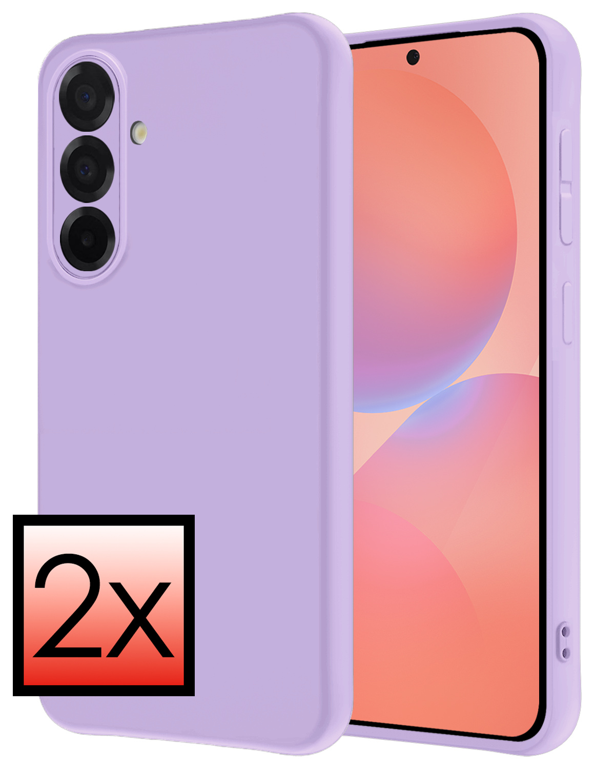 NoXx NoXx Samsung Galaxy A36 Hoesje Siliconen - Lila - 2 PACK