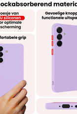 NoXx NoXx Samsung Galaxy A36 Hoesje Siliconen - Lila - 2 PACK