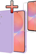 NoXx NoXx Samsung Galaxy A36 Hoesje Siliconen Met Screenprotector - Lila