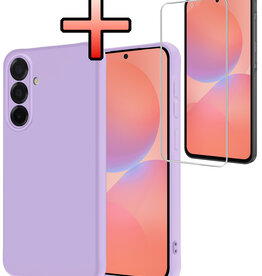 NoXx NoXx Samsung Galaxy A36 Hoesje Siliconen Met Screenprotector - Lila