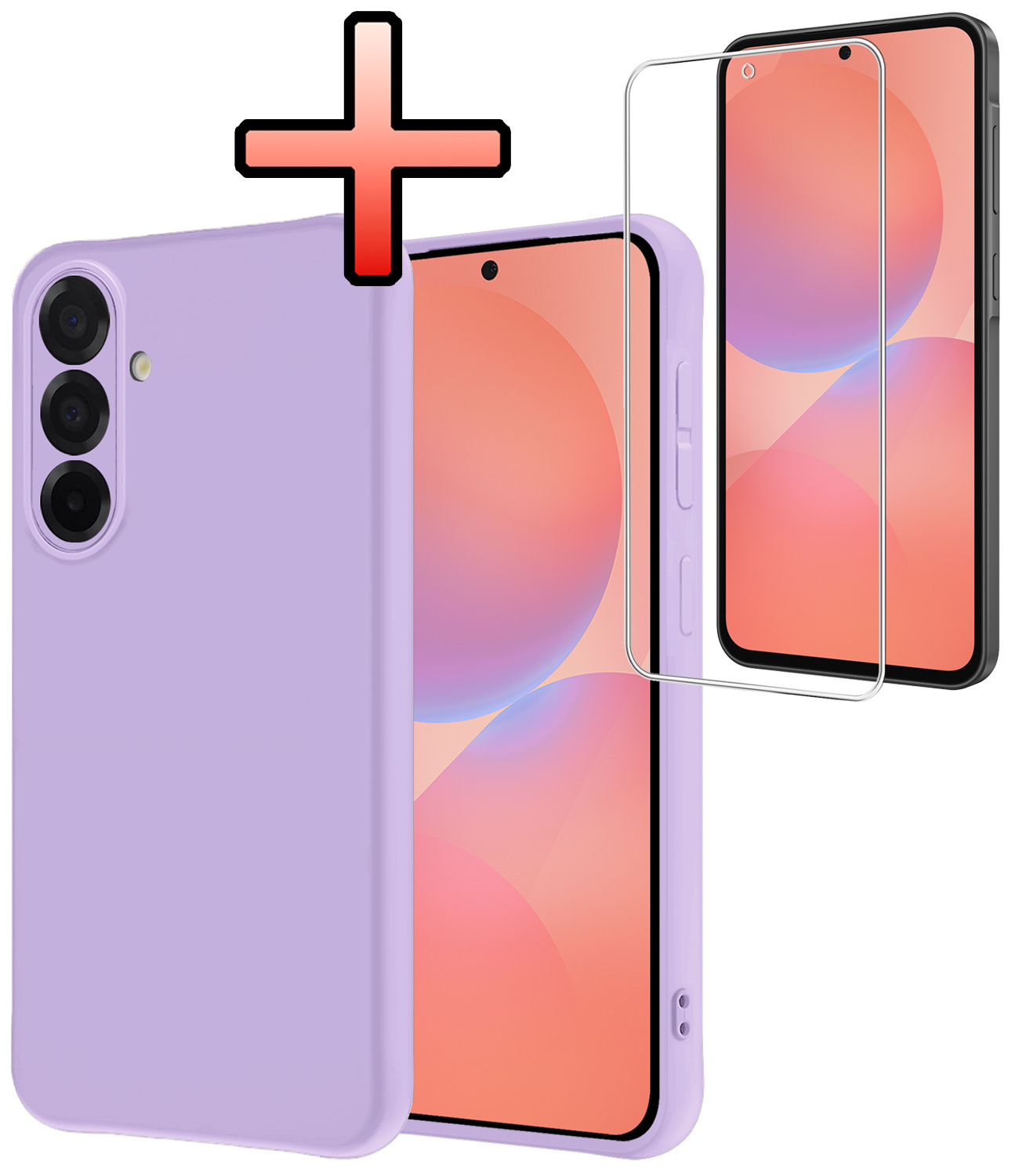 NoXx NoXx Samsung Galaxy A36 Hoesje Siliconen Met Screenprotector - Lila