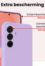 NoXx NoXx Samsung Galaxy A36 Hoesje Siliconen Met Screenprotector - Lila