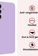 NoXx NoXx Samsung Galaxy A36 Hoesje Siliconen Met 2x Screenprotector - Lila