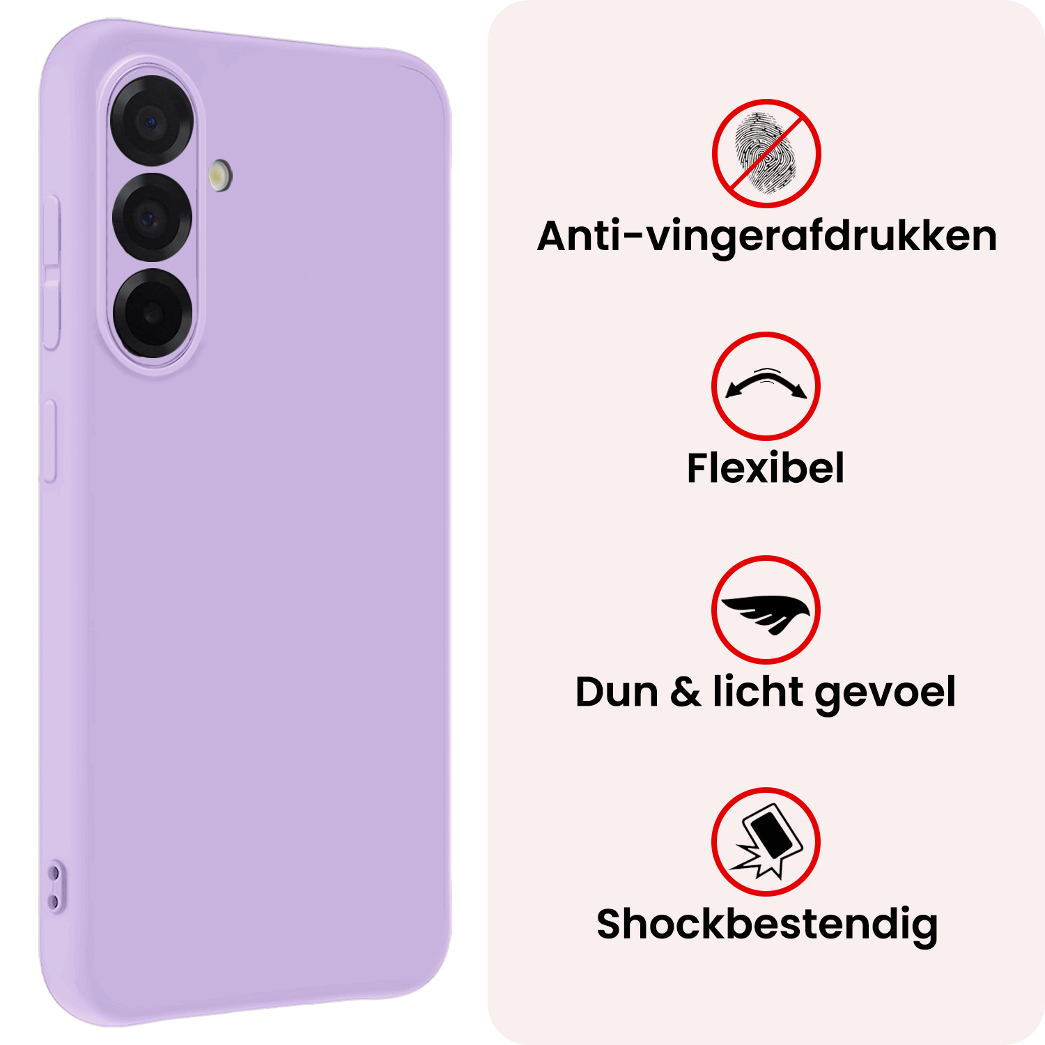 NoXx NoXx Samsung Galaxy A56 Hoesje Siliconen - Lila
