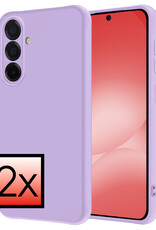 NoXx NoXx Samsung Galaxy A56 Hoesje Siliconen - Lila - 2 PACK