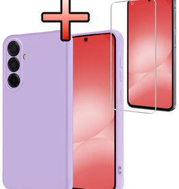NoXx NoXx Samsung Galaxy A56 Hoesje Siliconen Met Screenprotector - Lila
