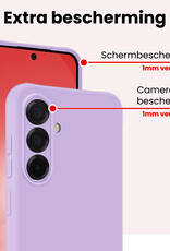 NoXx NoXx Samsung Galaxy A56 Hoesje Siliconen Met Screenprotector - Lila