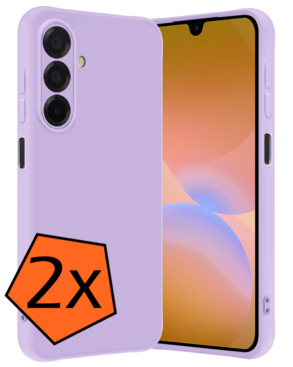 Nomfy Nomfy Samsung Galaxy A26 Hoesje Siliconen - Lila - 2 PACK