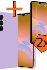 Nomfy Nomfy Samsung Galaxy A26 Hoesje Siliconen Met 2x Screenprotector - Lila