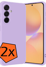 Nomfy Nomfy Samsung Galaxy A36 Hoesje Siliconen - Lila - 2 PACK